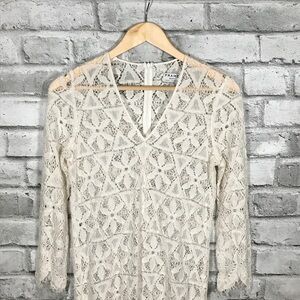 Frame Distressed finish Lace beach Cover up